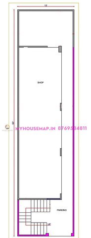 15×60 ft commercial house plan
