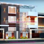 image of Duplex bungalow front elevation design and ultra modern look front design