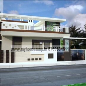 modern simplex house front elevation