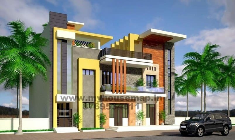 ultra modern bungalow front elevation