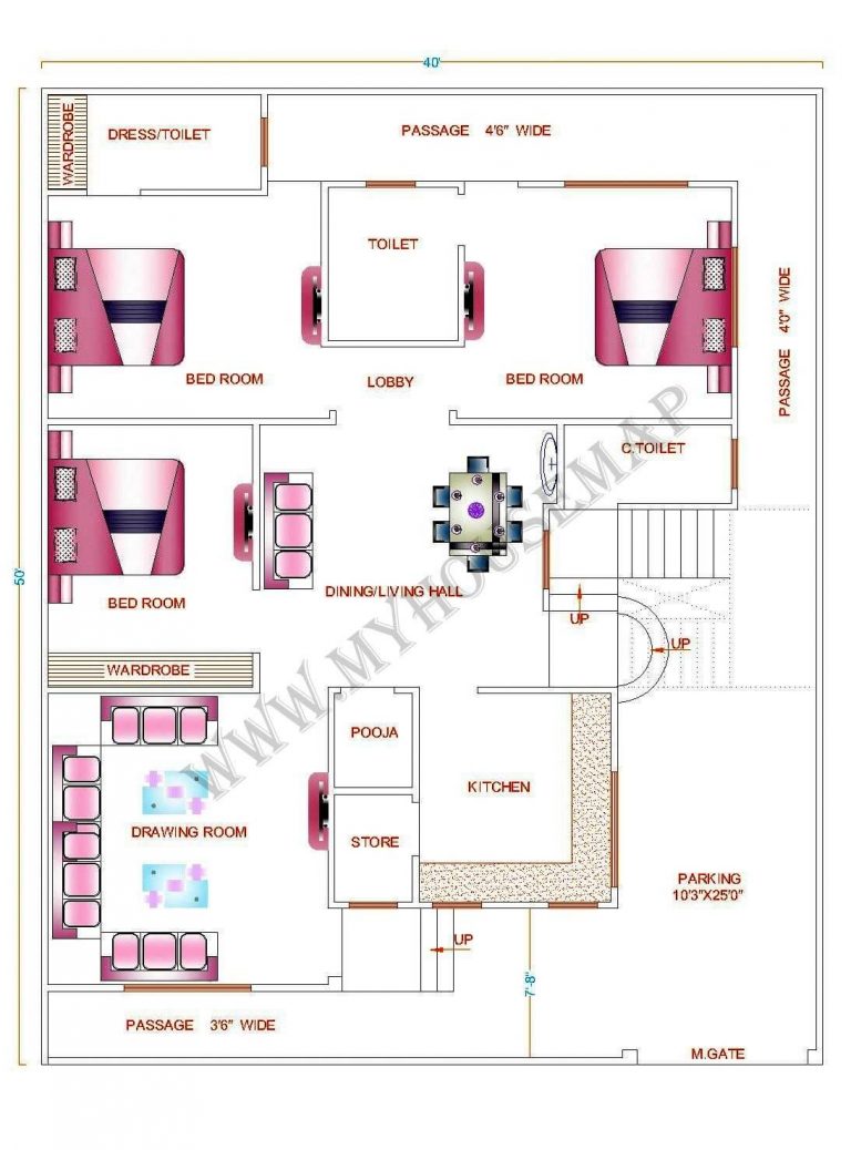 4bhk-house-plan-for-simple-ground-floor-design-with-car-parking