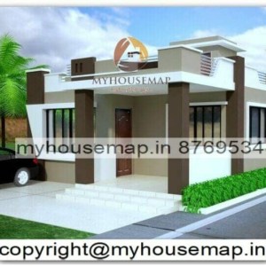 front elevation single floor