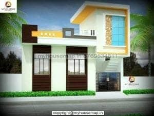 front elevation single floor house