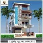 three floor building elevation design front