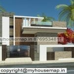 image of front home design single floor and modern front look with simple house