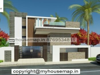 image of front home design single floor and modern front look with simple house