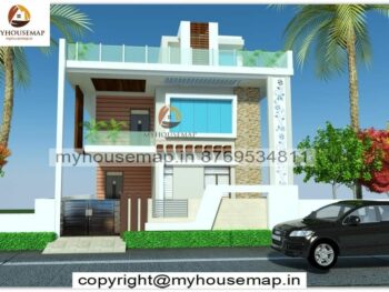 image of home design front 2 floor and best front with perfect color theme house