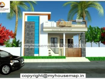 image of single story front elevation for small house and budget front design with perfect elevation