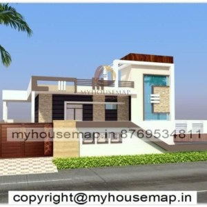 simple front elevation of house