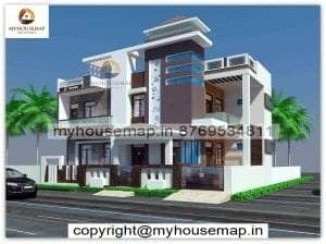 two floor house elevation designs