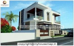 two floor house front elevation