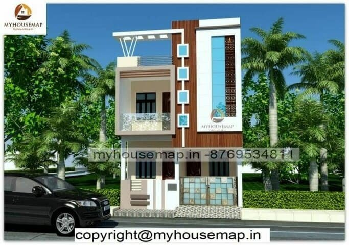 2 floor house front elevation