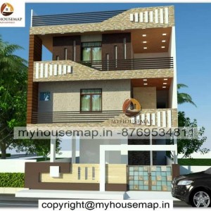 3 floor house front elevation design