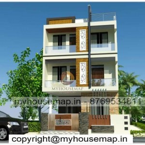 3 floor house front elevation designs