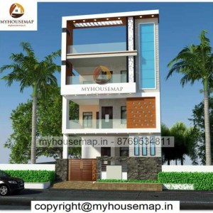 3 floor simple home elevation design