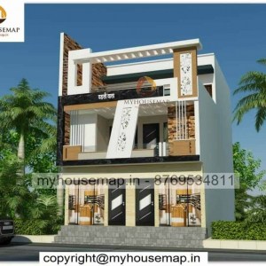 3 story house elevation design