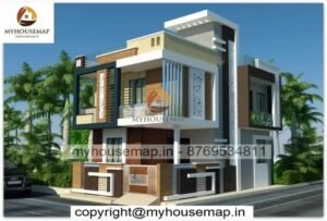 3d elevation double story