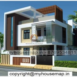 3d new house front elevation