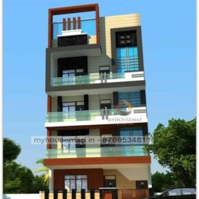 4 floor house elevation design