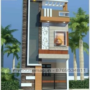 Front 2 floor house elevation
