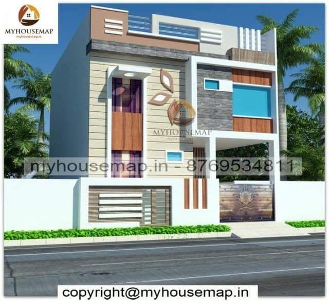 Front elevation double floor design