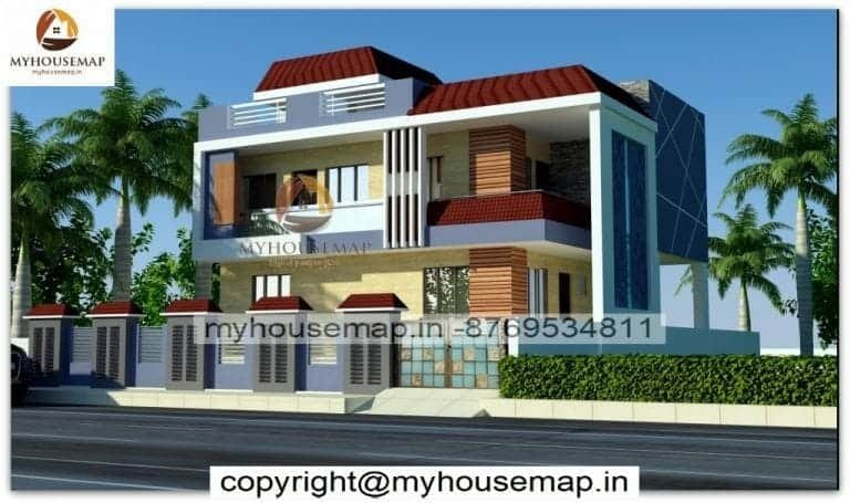 Indian style house front elevation
