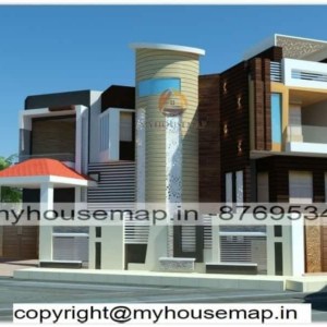 Modern front house elevation design