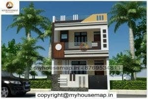 Simple 2 floor home elevation design