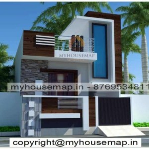 Simple 3d front elevation design