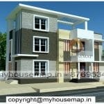 image of double floor house design front and white and gray color theme, perfect front design