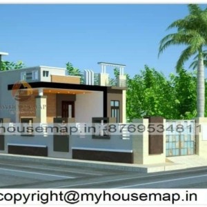 Simple ground floor home elevation design