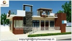Simple home elevation design single floor