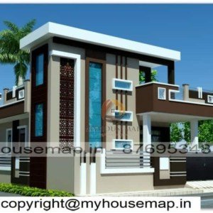 Single story house elevation design