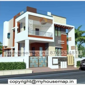 double floor simple house elevation design