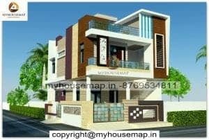 duplex house front elevation