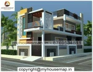 modern elevation design two floors