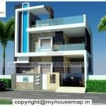 image of best front elevation double storey house and modern with budget house