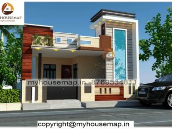 image of one storey house elevation and modern and best front design with perfect color theme