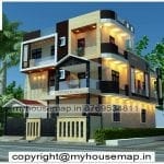 3 story traditional home elevation design