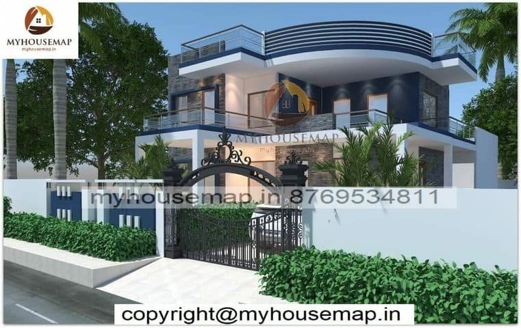 3d front elevation house design 