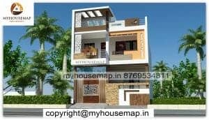 double floor home front design