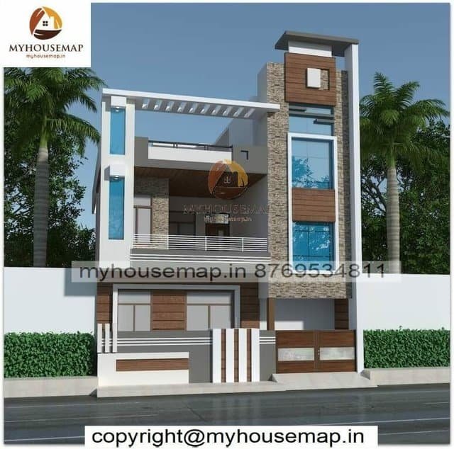 front elevation design for home double floor
