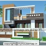 image of home front design ground floor and latest front look with modern color