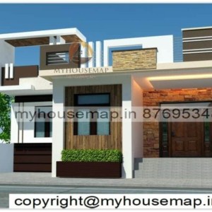 single floor home front design