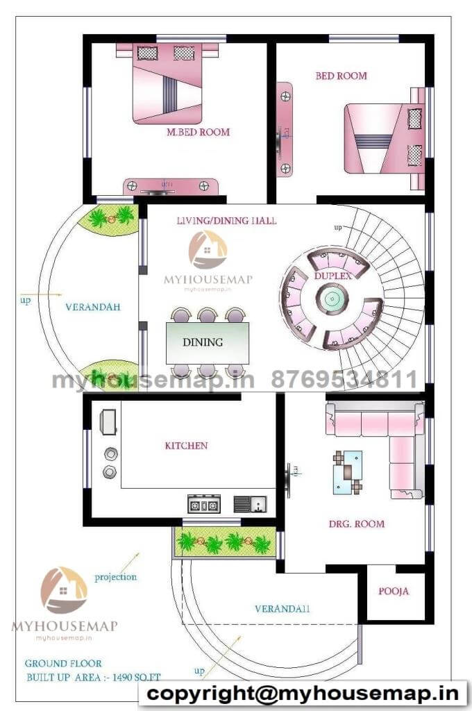 28 49 Sqft House Plan 5 Bhk With Car Parking And Duplex House