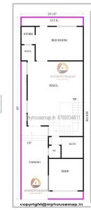 1bhk House Plan Is One Bedroom Hall Kitchen With Toilet