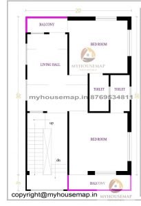 20×30 house plan 2 bhk