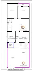 23×65 ft house plan 3 bhk