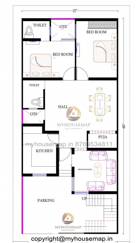 House Plan For 1 2 3 4 Bedrooms And North East West South Facing