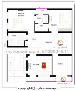 House Plan X 50 Sq Ft With Car Parking And Garden